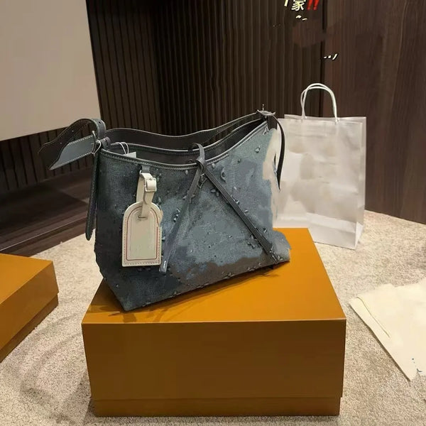 Luxury Boston Pillow Bag with Letter Print