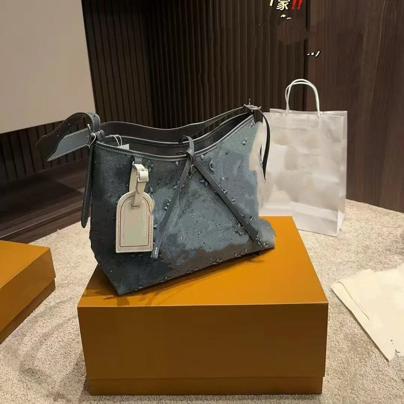 Luxury Boston Pillow Bag with Letter Print — detail 1