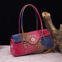 Retro Crocodile Pattern Baguette Bag image 5