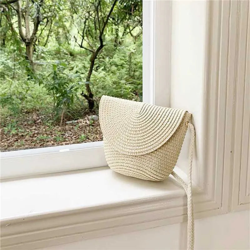 Grass Woven Crossbody Bag