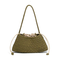 Designer Woven Cowhide Leather Basket Tote Bag image 2
