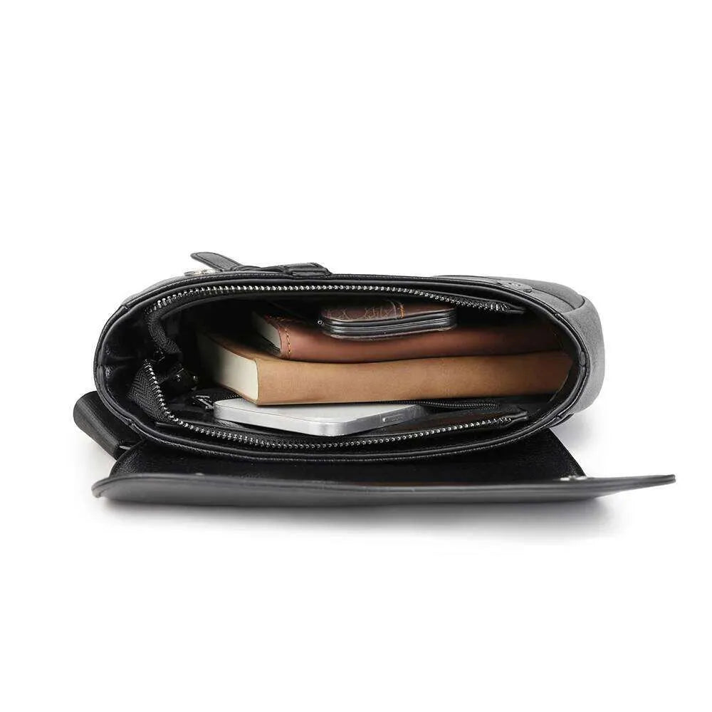 GUIHUISHU Men’s PU Leather Crossbody Shoulder Bag — view 3