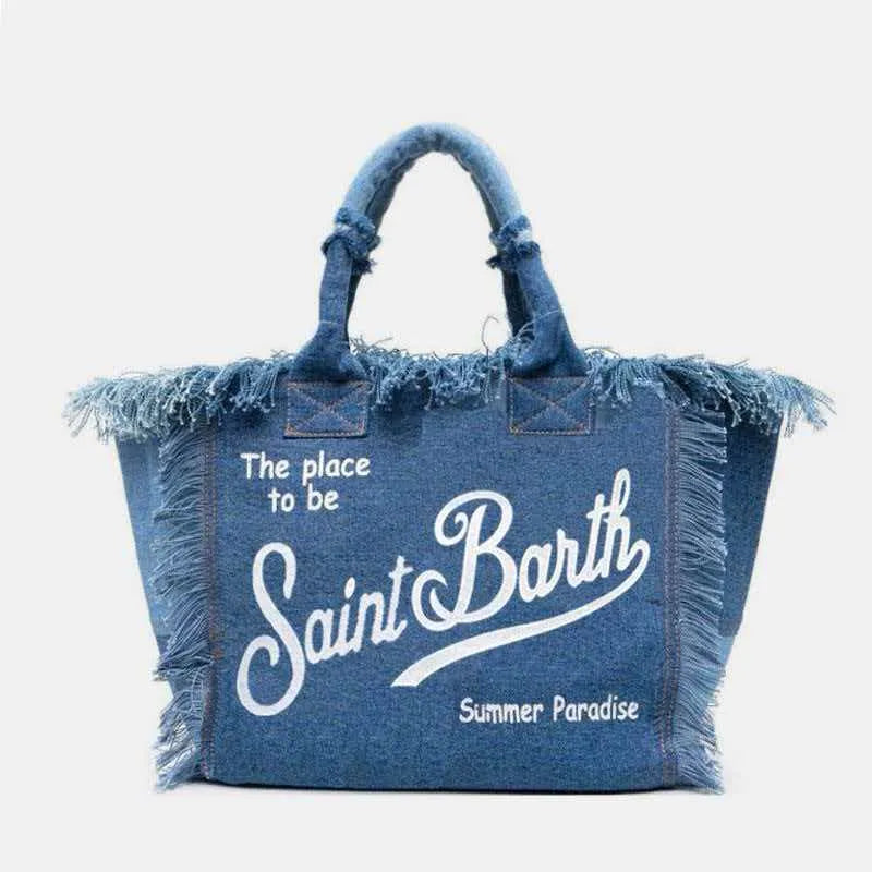 Large Canvas Denim Handbag — view 4