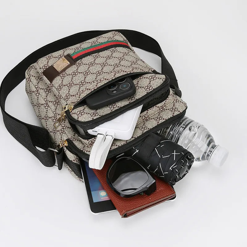 Designer-Inspired Vertical Color Block Crossbody Bag — detail 5
