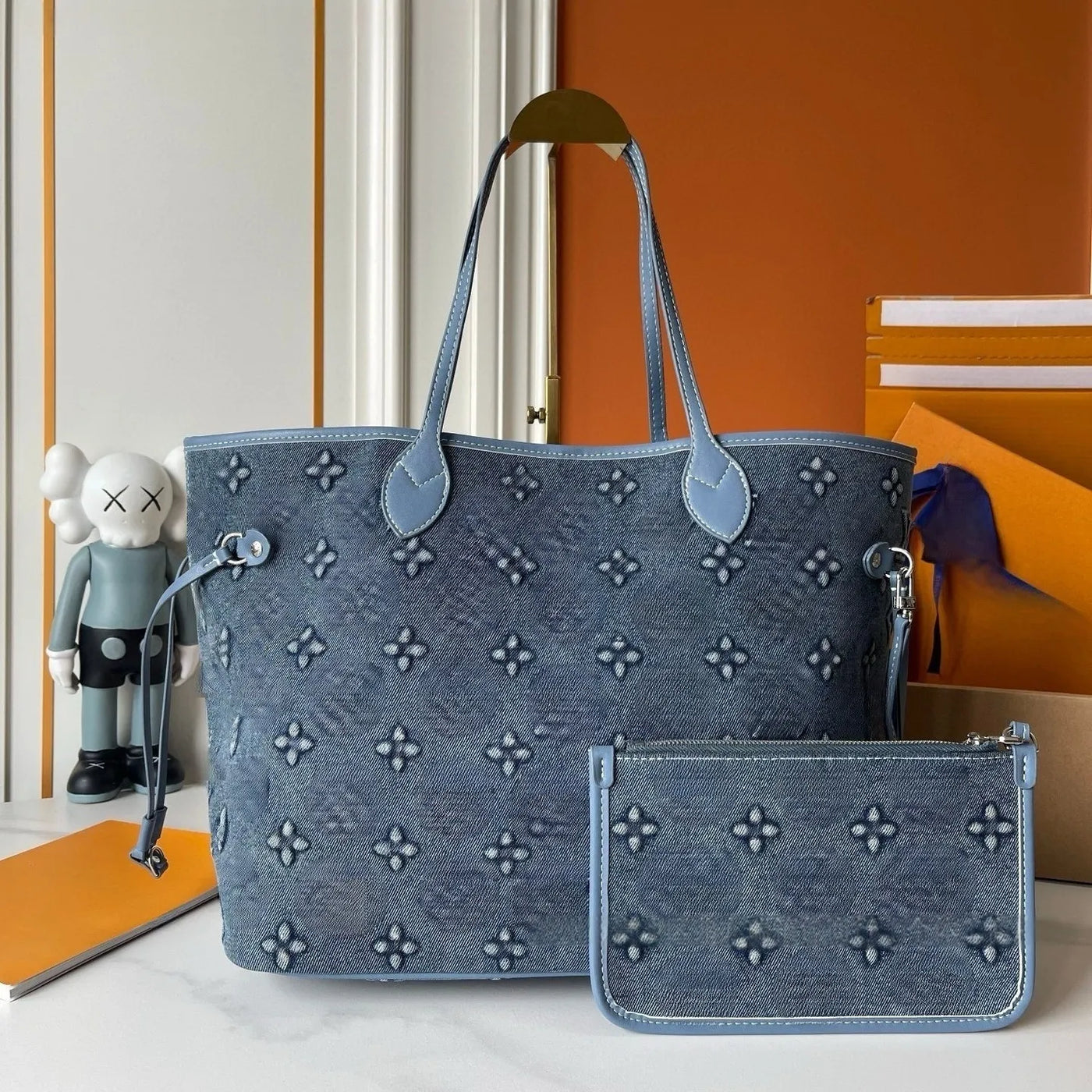 Luxury Boston Pillow Bag with Letter Print — view 8