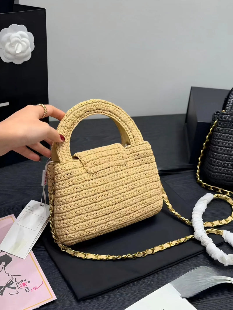 Luxury Woven Handbag — detail 6