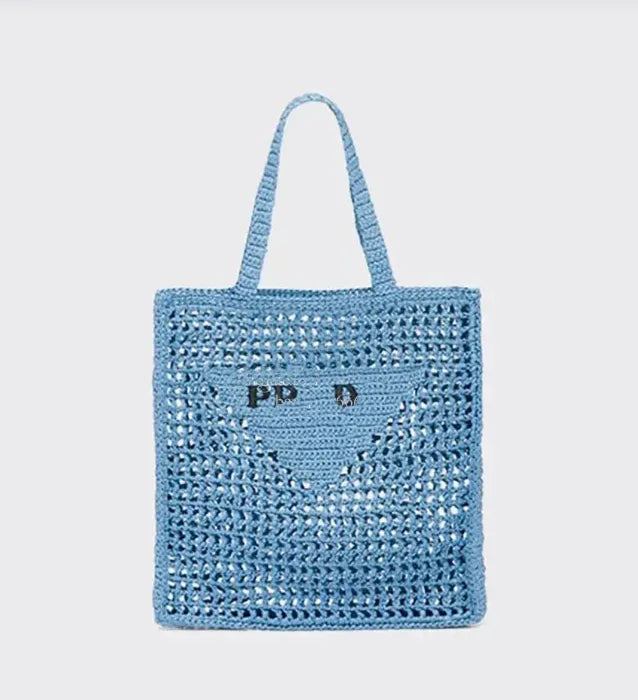 Luxury Designer Handmade Raffia Tote Bag — view 5