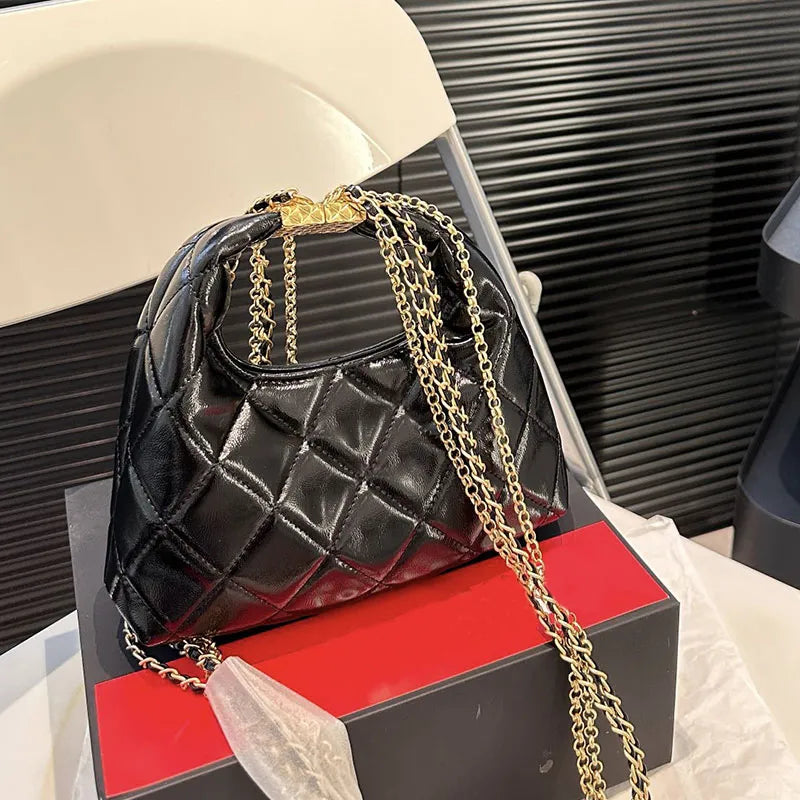 Diamond Lattice Shoulder Bag