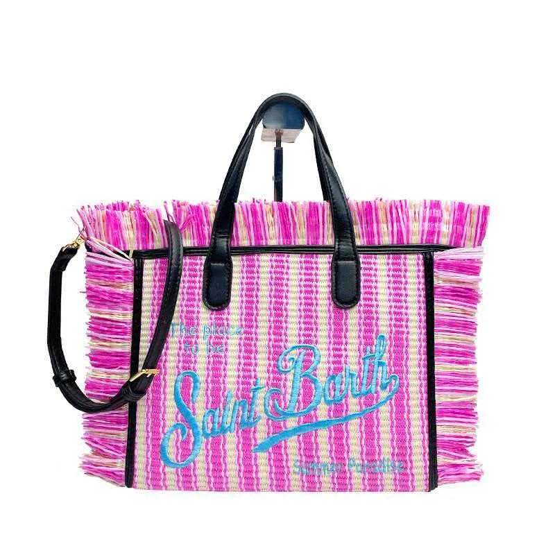 Large Canvas Denim Handbag — detail 5