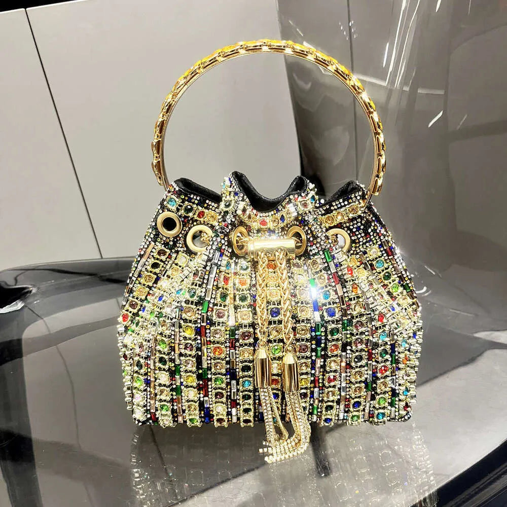 Designer Luxury Rhinestone Evening Tote Bag — view 4