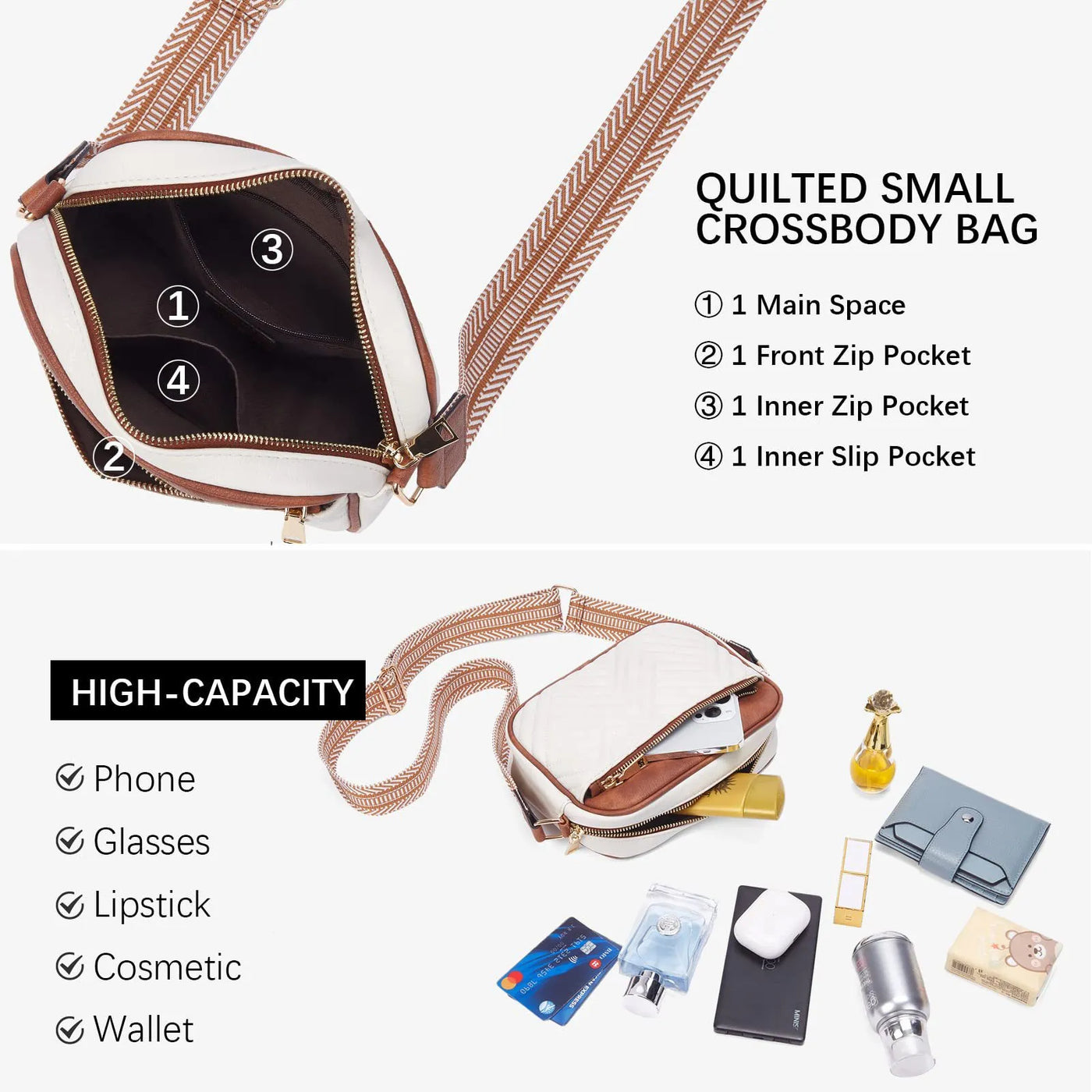 Luxury-Inspired Small Square Messenger Bag — view 7