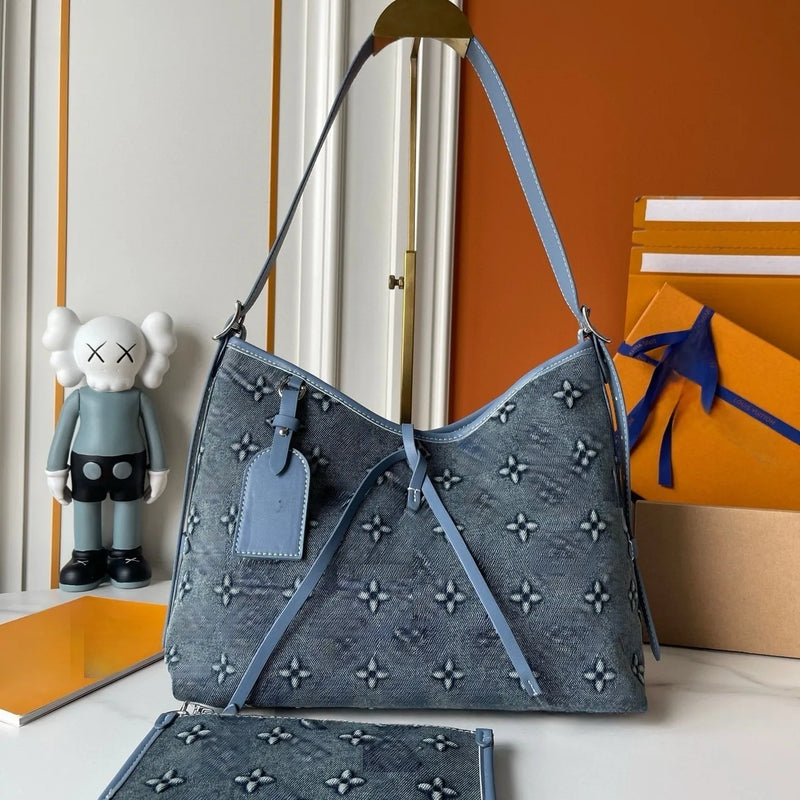 Luxury Boston Pillow Bag with Letter Print — detail 3