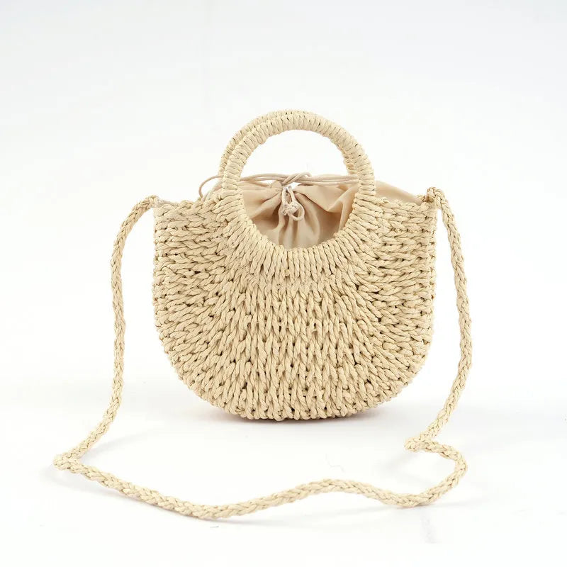 Natural Paper Hand Woven Crossbody Bag — view 3