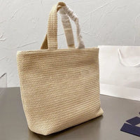 Top Summer Stripe Straw Tote Bag image 6