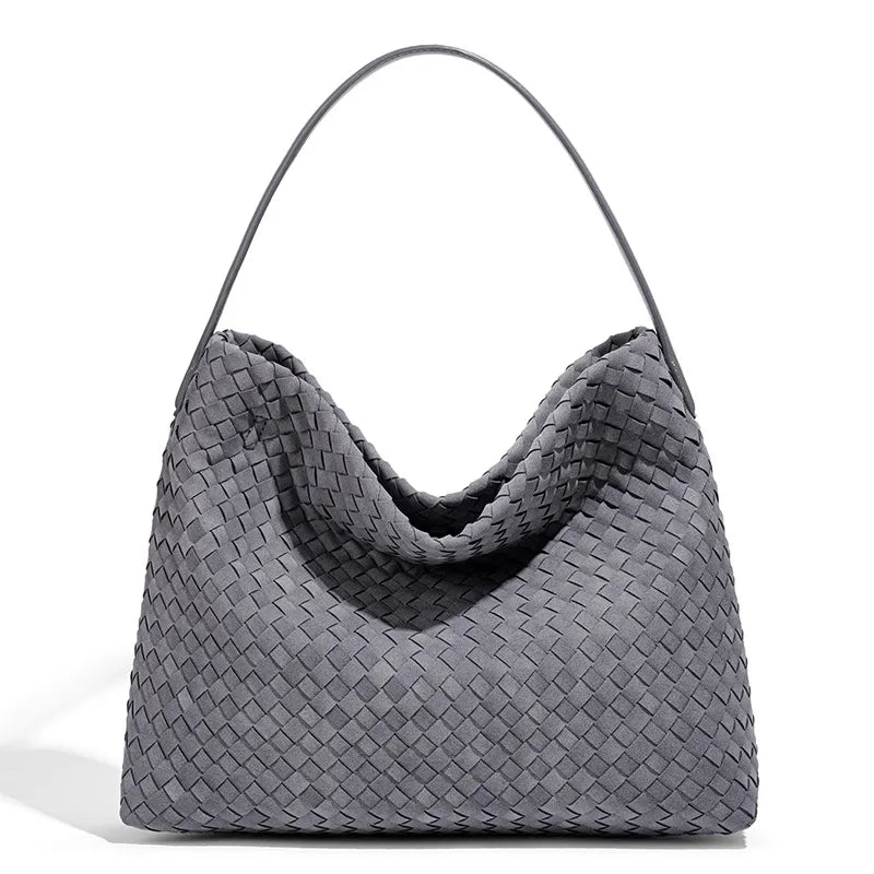 Luxury Vintage Pebbled Woven Shoulder Bag — view 4