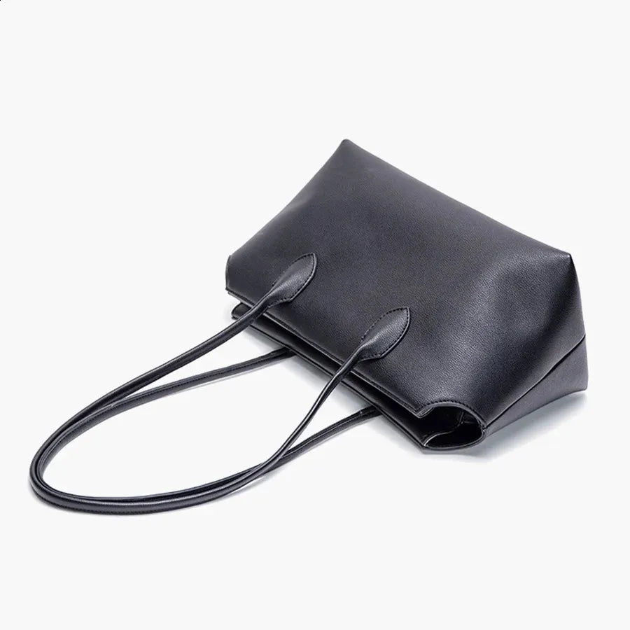 Black Top Handle Tote Bag — view 3