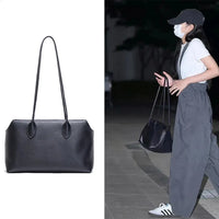 Black Top Handle Tote Bag image 5