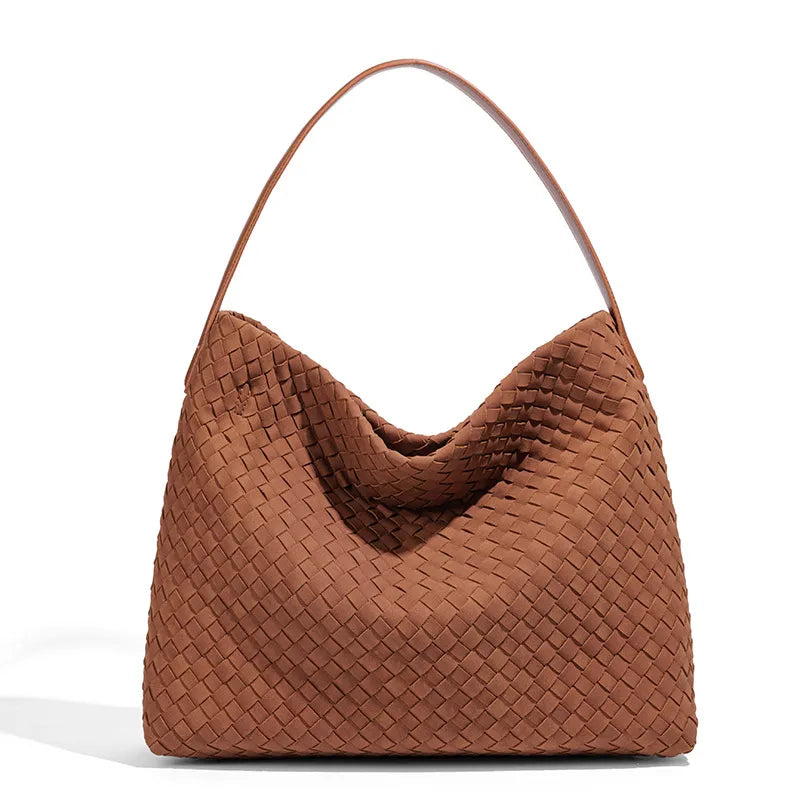 Luxury Vintage Pebbled Woven Shoulder Bag — detail 5