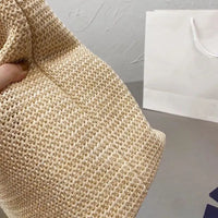 Top Summer Stripe Straw Tote Bag image 2