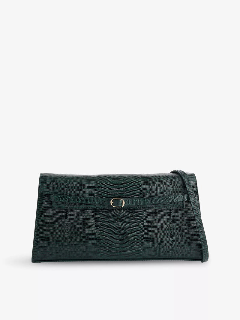 Croc Leather Shoulder Bag — detail 5