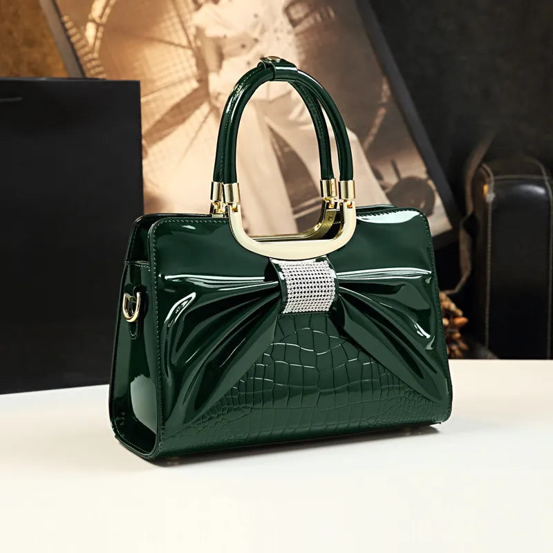 Elegant Bow Diamond Luxury Crossbody Bag