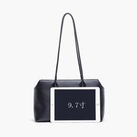 Black Top Handle Tote Bag image 6