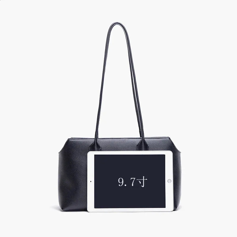 Black Top Handle Tote Bag — detail 6