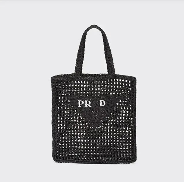 Luxury Designer Handmade Raffia Tote Bag — view 1