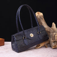 Retro Crocodile Pattern Baguette Bag image 4