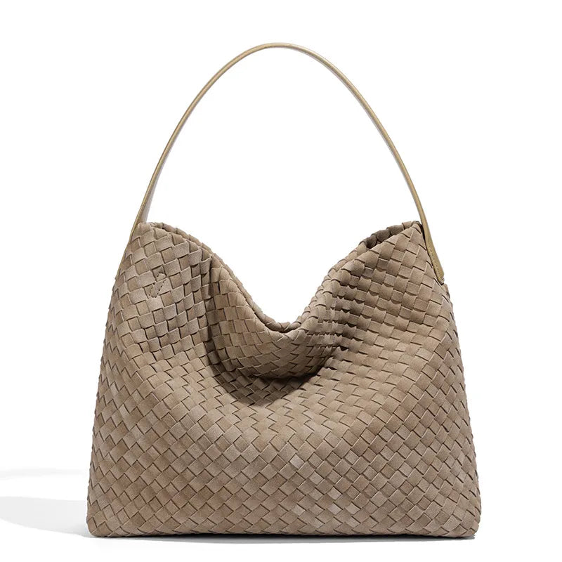 Luxury Vintage Pebbled Woven Shoulder Bag — view 2
