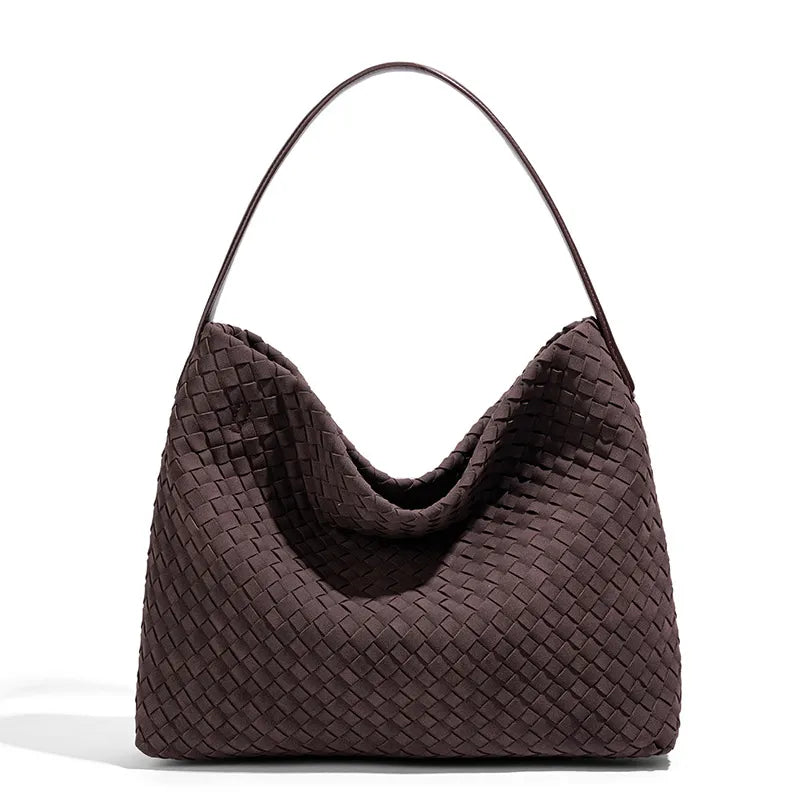 Luxury Vintage Pebbled Woven Shoulder Bag — detail 1