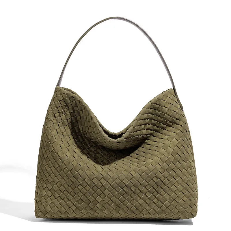 Luxury Vintage Pebbled Woven Shoulder Bag — view 3
