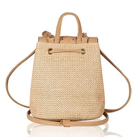 Summer Straw Woven Backpack image 3