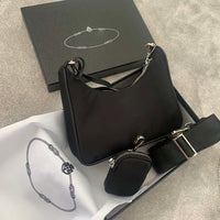 Inspired Black & White Patchwork Travel Bag image 8